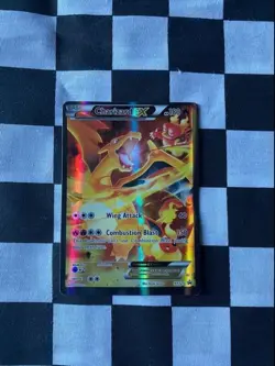 FULL ART Charizard EX ULTRA RARE Flareon Art XY121 Black Star Promo Pokemon Wear - Image 1