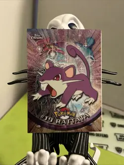 Rattata 2000 Topps Chrome Pokemon Rattata Chrome Card# 19 Pokemon Chrome Card - Image 1