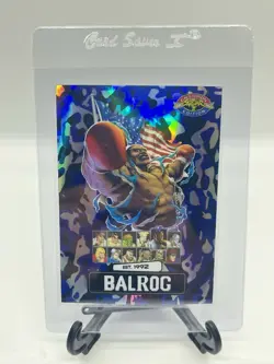 Street Fighter 2: Champion Edition PSA-15 Promo Card BALROG Blue Camo 90/100 - Image 1