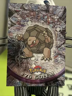 Pokemon #76 Golem Card Foil 2000 Topps Chrome Base Set - Image 1