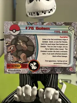 Pokemon #76 Golem Card Foil 2000 Topps Chrome Base Set - Image 3