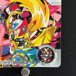 Mega MAN X Mega Mission 2 Card Zero Tackione CAPCOM BANDAI Japanese Rockman 1996 - Image 5