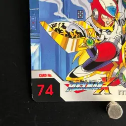 Mega MAN X Mega Mission 2 Card 74 Zero CAPCOM BANDAI Japanese Rockman 1996 - Image 3