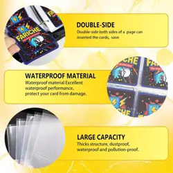 Trading Card Binder for TCG Cards, 9-Pocket Portable Card Collector Ablum Holder - Image 4