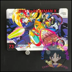 Mega MAN X Mega Mission 2 Card 73 Zero CAPCOM BANDAI Japanese Rockman 1996 - Image 1