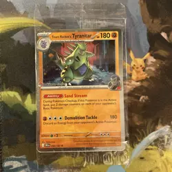 Rocket's Tyranitar 96/182 Pokemon Center Exclusive sealed holo rare Pokemon card - Image 1