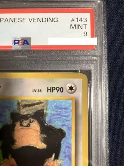 1998 Pokemon Snorlax LV.35 Vending Series 1 PSA 9 Japanese Card - Image 4