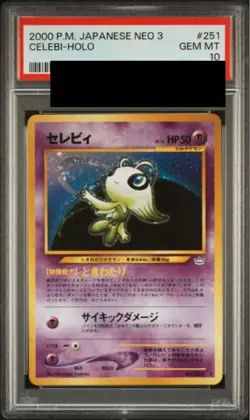 PSA 10 Celebi Japanese Neo 3 Holo #251 Gem Mint Pokemon Card - Image 1