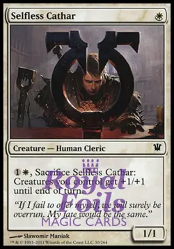 Selfless Cathar 4x FOIL ISD MTG Innistrad Common MINT white - Image 1