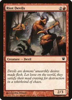 Riot Devils 4x FOIL ISD MTG Innistrad Common MINT red - Image 1