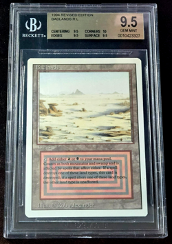 Badlands BGS 9.5 GEM MINT - Quad 9.5 +10 sub - Revised 3rd Edition MTG - Low pop - Image 1
