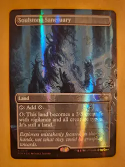 MT Authentic Soulstone Sanctuary Borderless Mana Foil Foundations #0416 Rare MTG - Image 1