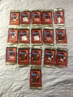 MTG: 4th EDITION Empty Booster Pack Wrappers Lot of 16 - Image 1