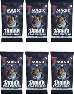 6 Packs MTG Play Booster Pack Lot MTG Tarkir: Dragonstorm - Image 1
