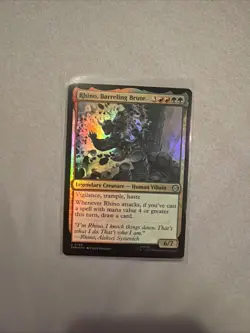 NM Foil Rhino, Barreling Brute, MTG, Marvel's Spider-Man, Magic, 140 - Image 1