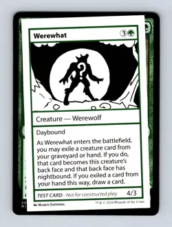 Werewhat Mystery Booster 2 Playtest Cards Non-Foil MTG NM - Image 1