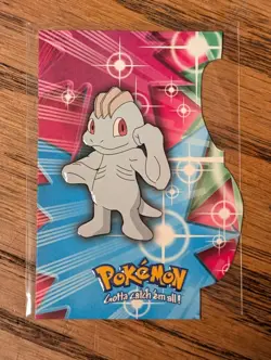 Machop #66 Die-Cut Embossed EVO10 Pokemon Topps Series 3 Blue Logo LP - Image 1