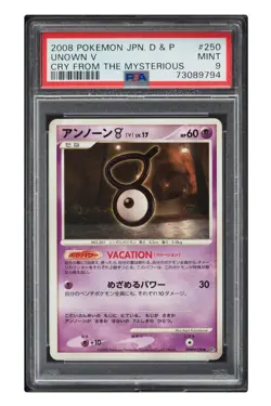 2008 🐱 Pokemon JPN D&P Unown V Cry from the Mysterious Pop/1 None Higher PSA-9 - Image 1