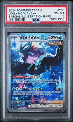 2024 POKEMON TEF EN-TEMPORAL FORCES #205 WALKING WAKE EX PSA 8 - Image 1