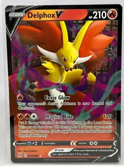 Delphox V 027/196 - Lost Origin - Ultra Rare Holo Pokemon Card Near Mint - Image 1