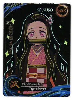 NEZUKO SSR DS01-047 Demon Slayer Kimetsu no Yaiba Anime Collectible card - Image 1