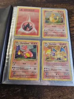 Pokemon Collection Binder Vintage Holos Rares WoTC Base Set Etc 108 cards. - Image 1