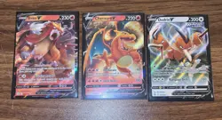 POKEMON TCG Sword & Shield Lot Of 3 V Cards: CHARIZARD, ENTEI, DODRIO - Image 1