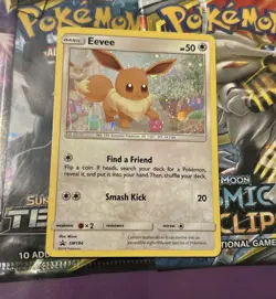 Pokemon TCG Eevee - (Cosmos Holo) SM184 Sm Holo NM Card - Image 1