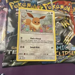 Pokemon TCG Eevee - (Cosmos Holo) SM184 Sm Holo NM Card - Image 2