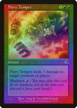 Fiery Temper FOIL Torment NM Red Common MAGIC THE GATHERING MTG CARD ABUGames - Image 1