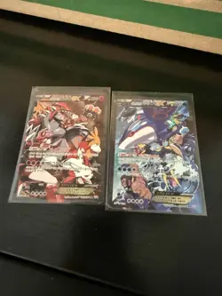 Team Magma's Groudon EX & Team Aqua's Kyogre EX - SET OF 2 CARDS Korean Used - Image 1