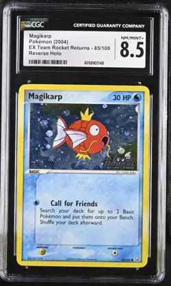 CGC 8.5 Magikarp Team Rocket Returns 65/109 Reverse Holo STAMPED Pokemon Card - Image 1