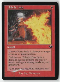 MTG - Unholy Heat (Retro Frame) C Modern Horizons 2 13 LP-NM FOIL - Image 1