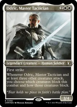1x - Odric, Master Tactician - ETCHED FOIL #468 - Commander Masters - NM MTG - Image 1