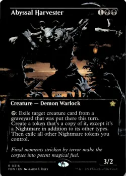 MTG Abyssal Harvester (Borderless) Normal NM Foundations Magic 316 - Image 1
