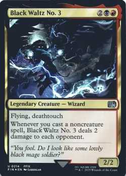 MTG Black Waltz No. 3 Foil NM FINAL FANTASY Magic 214 - Image 1