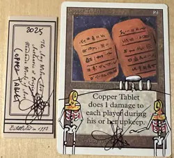 MTG Unlimited Copper Tablet Alter Altered Sketch Art Amy WEBER Magic - Image 1