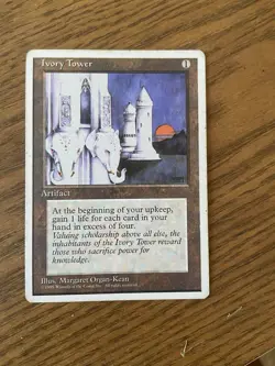 MTG Ivory Tower 4th Edition Regular Rare MP - Image 1