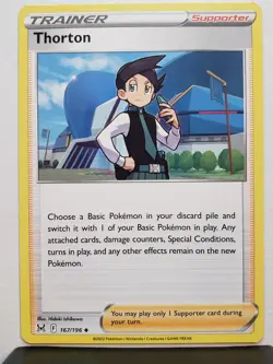 Thorton 167/196 NM / M - Lost Origin Sword Shield Pokemon Card $2 Flat Shipping - Image 1