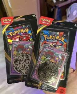 Pokemon TCG Mega Evolution 2x Single Pack Booster Blister W/Drifloon Promo RARE - Image 1