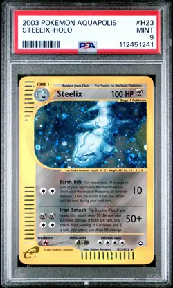 2003 POKEMON AQUAPOLIS #H23 STEELIX-HOLO PSA 9 - Image 1