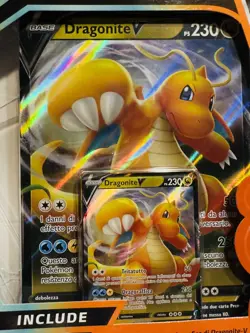 POKEMON -DRAGONITE V SWSH154 + DRAGONITE V SWSH154 +JUMBO PROMO Mai Toccate New - Image 3