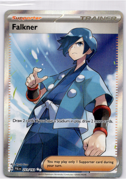 Falkner 251/193 Full Art Trainer Holo Ultra Rare Pokemon TCG Paldea Evolved NM - Image 1