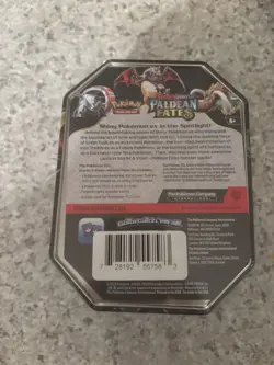 NEW SEALED Pokemon TCG: Scarlet & Violet Paldean Fates Shiny Charizard ex Tin - Image 2