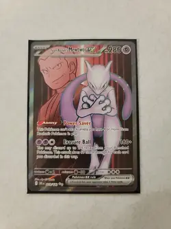 Pokemon TCG Destined Rivals Team Rocket's Mewtwo EX 213/182 Full Art Ultra Rare - Image 1