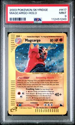 2003 POKEMON SKYRIDGE #H17 MAGCARGO-HOLO PSA 9 - Image 1