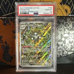 2024 POKEMON SVP EN-SV BLACK STAR PROMO #159 MAGNETON PSA 10 - Image 1