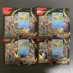 Pokemon TCG Mega Evolution 3-Pack Blister Psyduck & Golduck SET OF 4 SEALED - Image 1