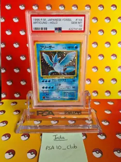 1996 Pokemon Japanese Fossil Articuno 1st Edition Holo PSA 10 Gem Mint rare - Image 1