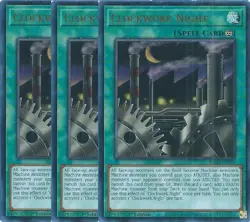 Yu-Gi-Oh! 3x Clockwork Night RA03-EN071 Ultra Rare Playset - Image 1